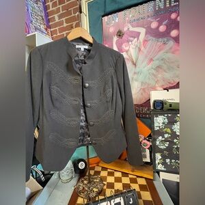 CAbi Gray Military Style Blazer